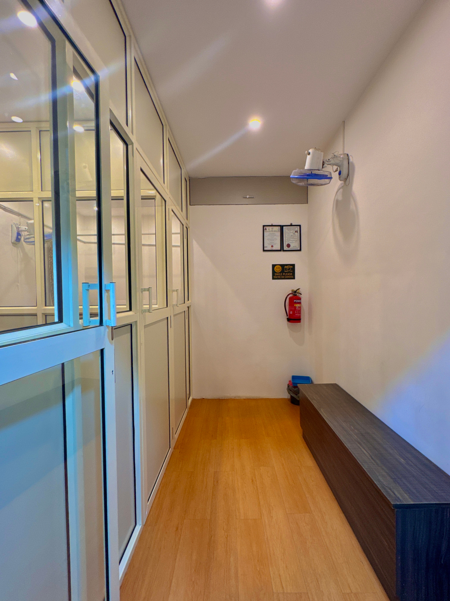 Clinic hallway and waiting area