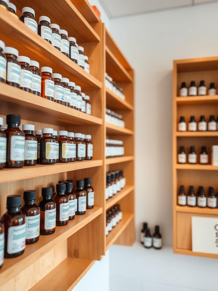 Pharmacy shelves